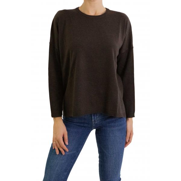 Maglione girocollo tinta unita 